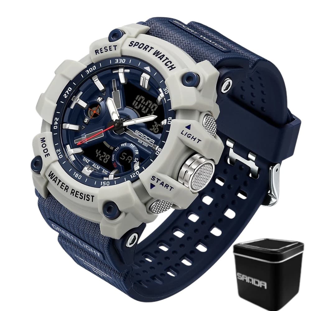 Reloj Sanda 3179 Con Caja De Metal