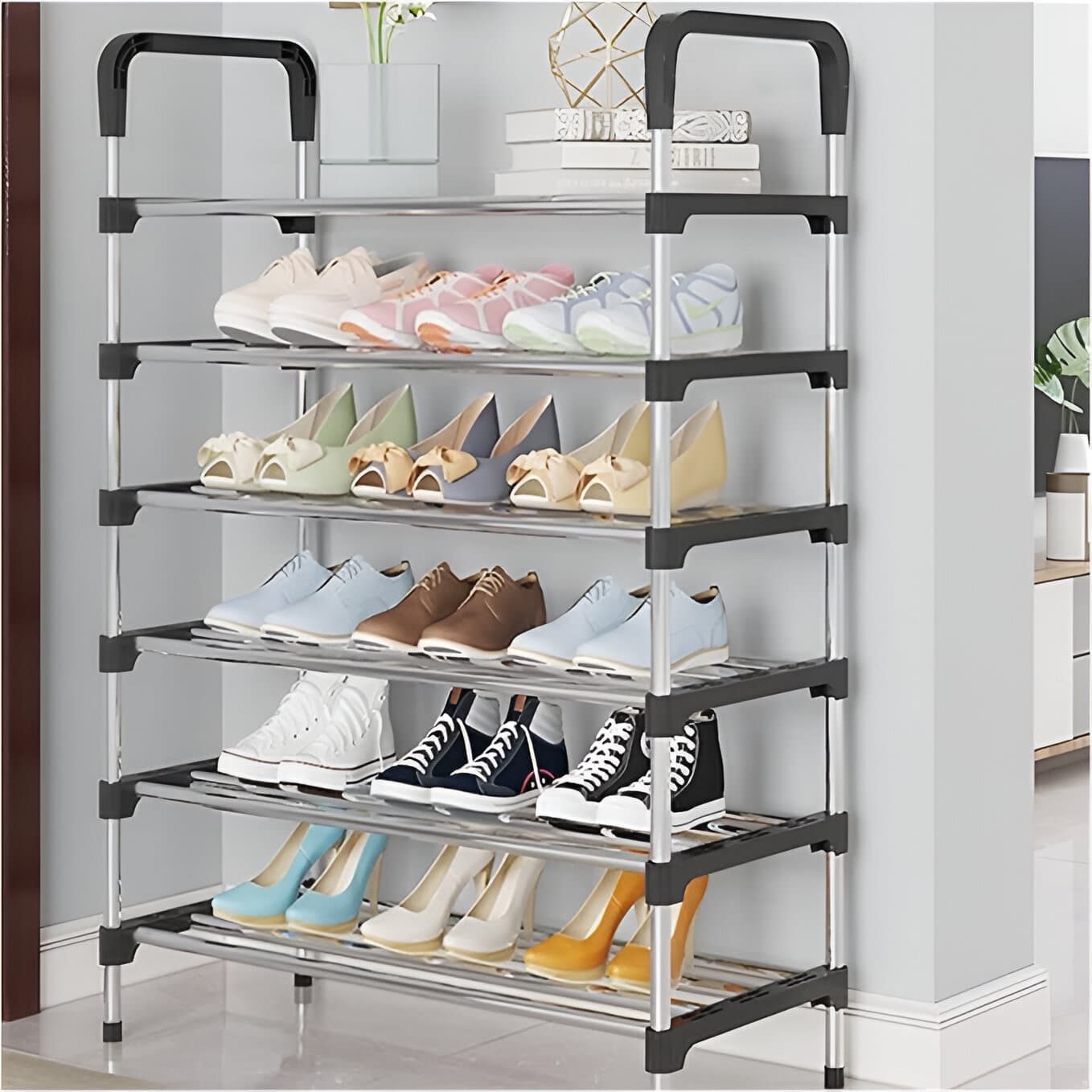 Zapatero Organizador Metálico 6 Niveles