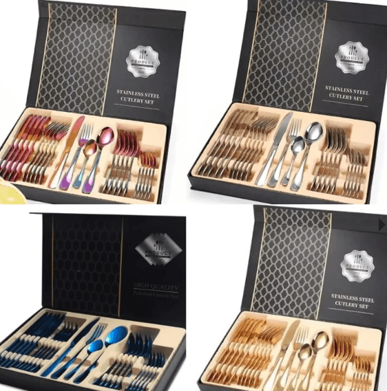 Cubiertos de lujo 24 piezas en estuche