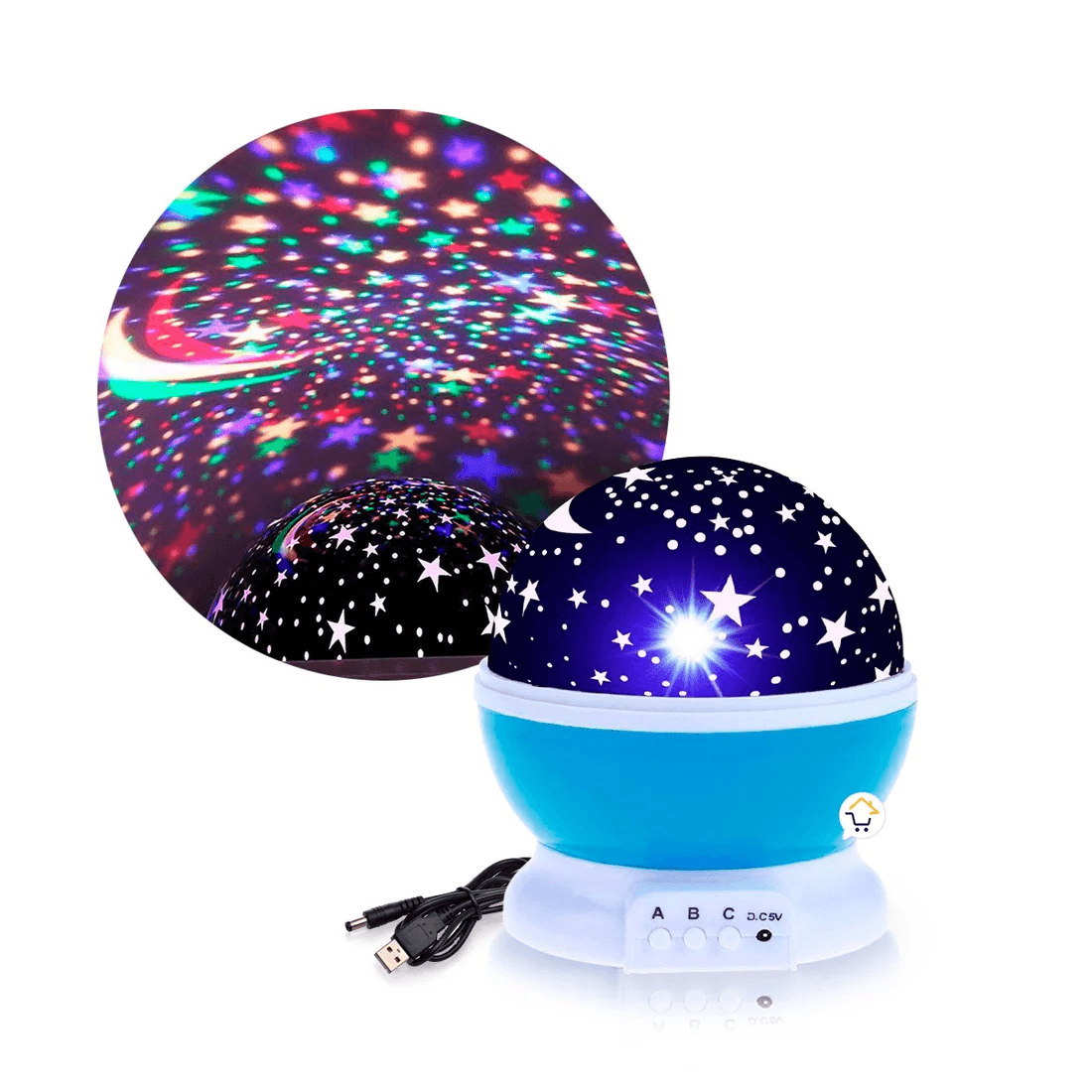 Lampara Proyectora Estrellas Giratoria