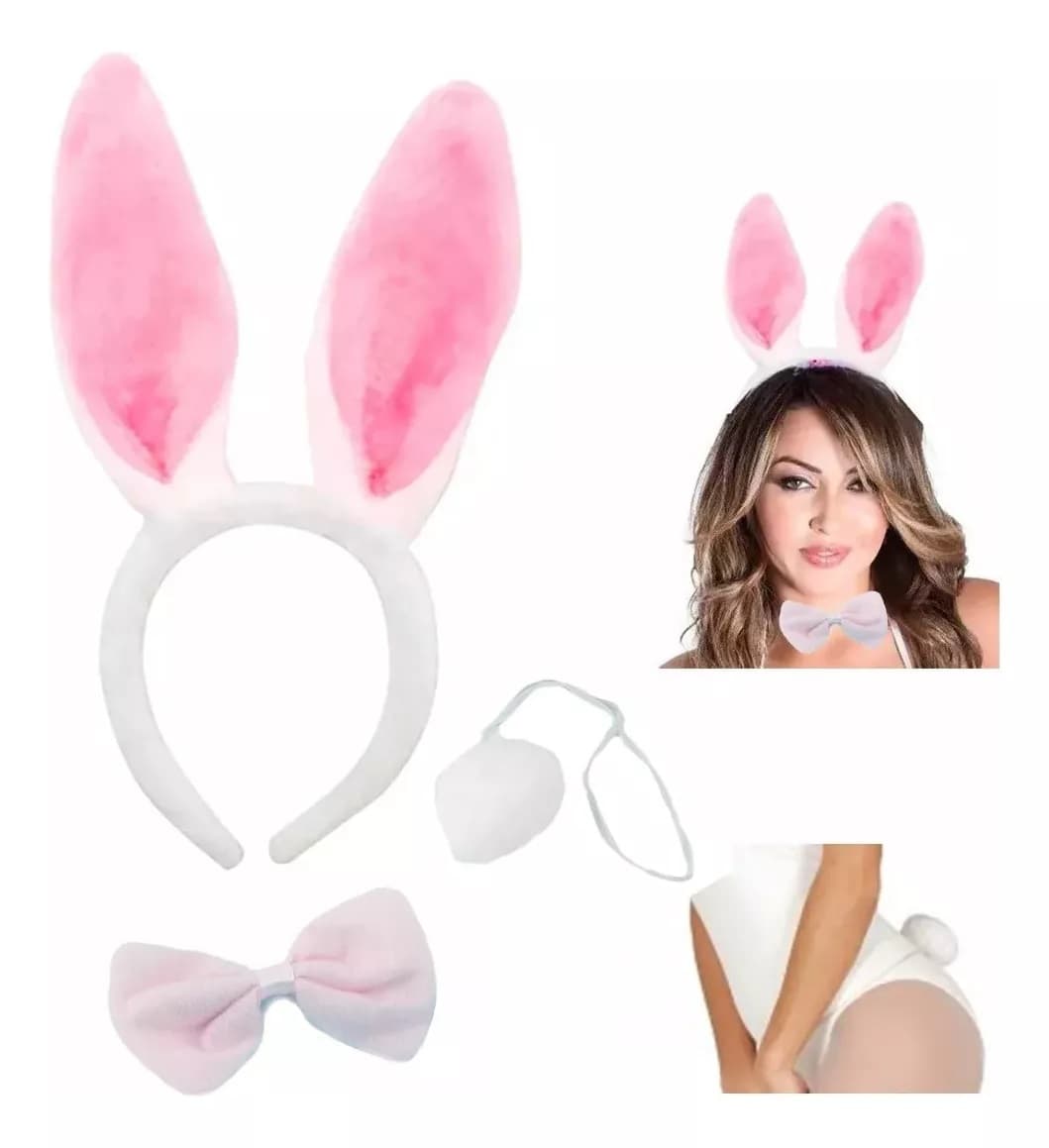 Disfraz Set Diadema Orejas Corbatin Cola