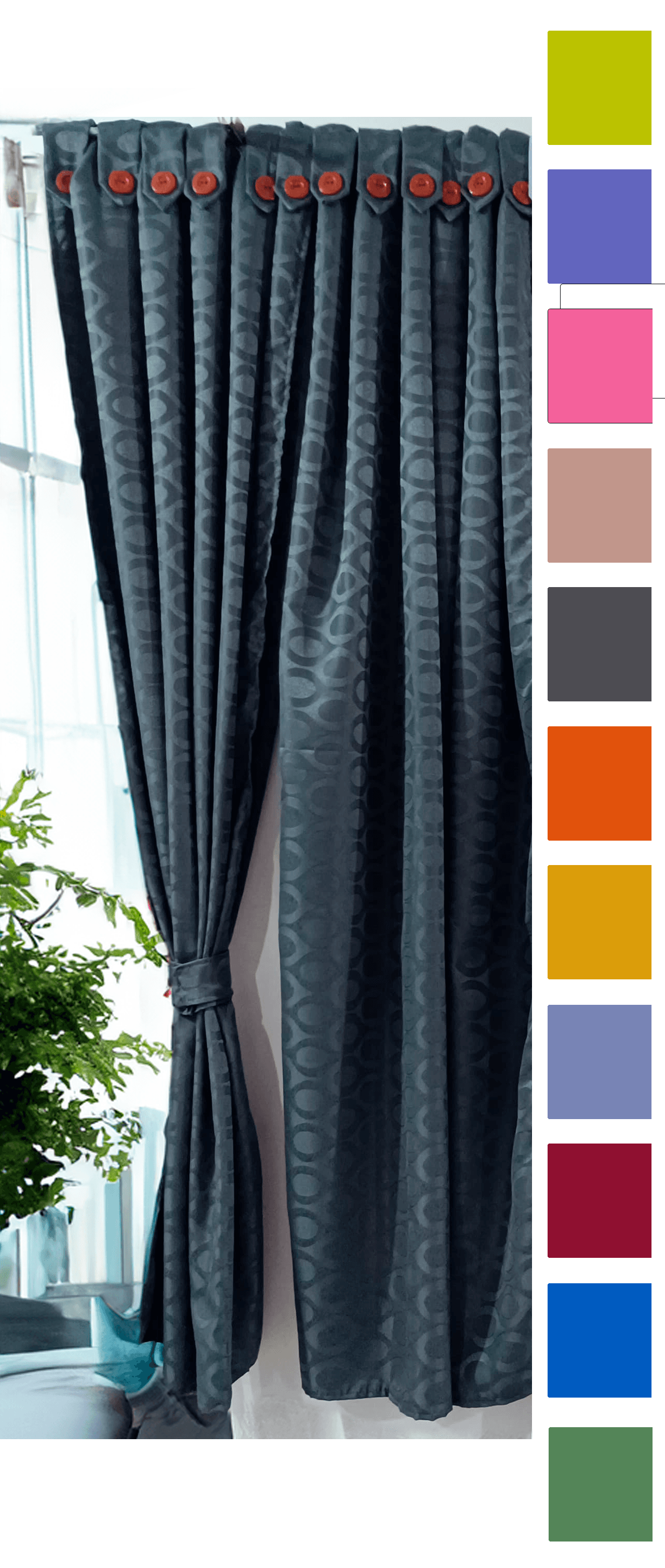 Cortinas Jacquard Botón 210