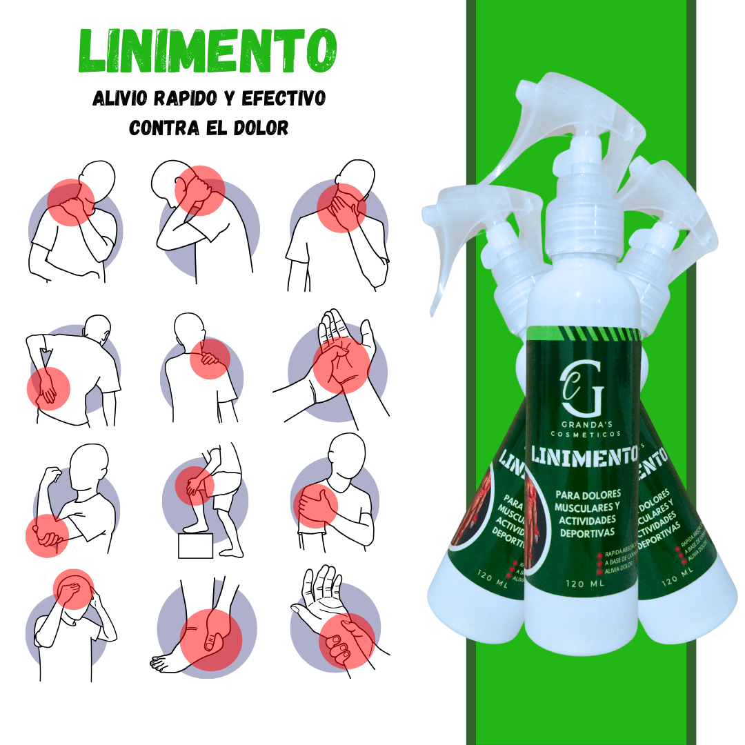 LINIMENTO ELIMINA DOLORES MUSCULARES
