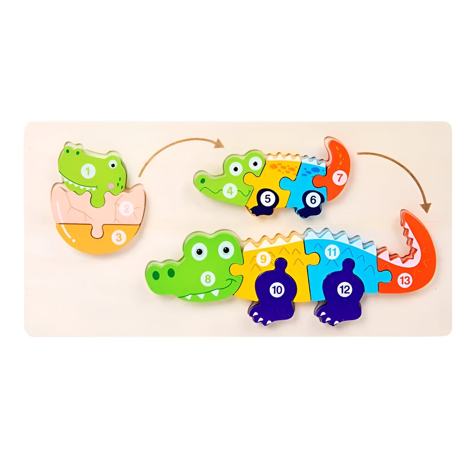 Rompecabezas Evolucion Cocodrilo 3d Jueg