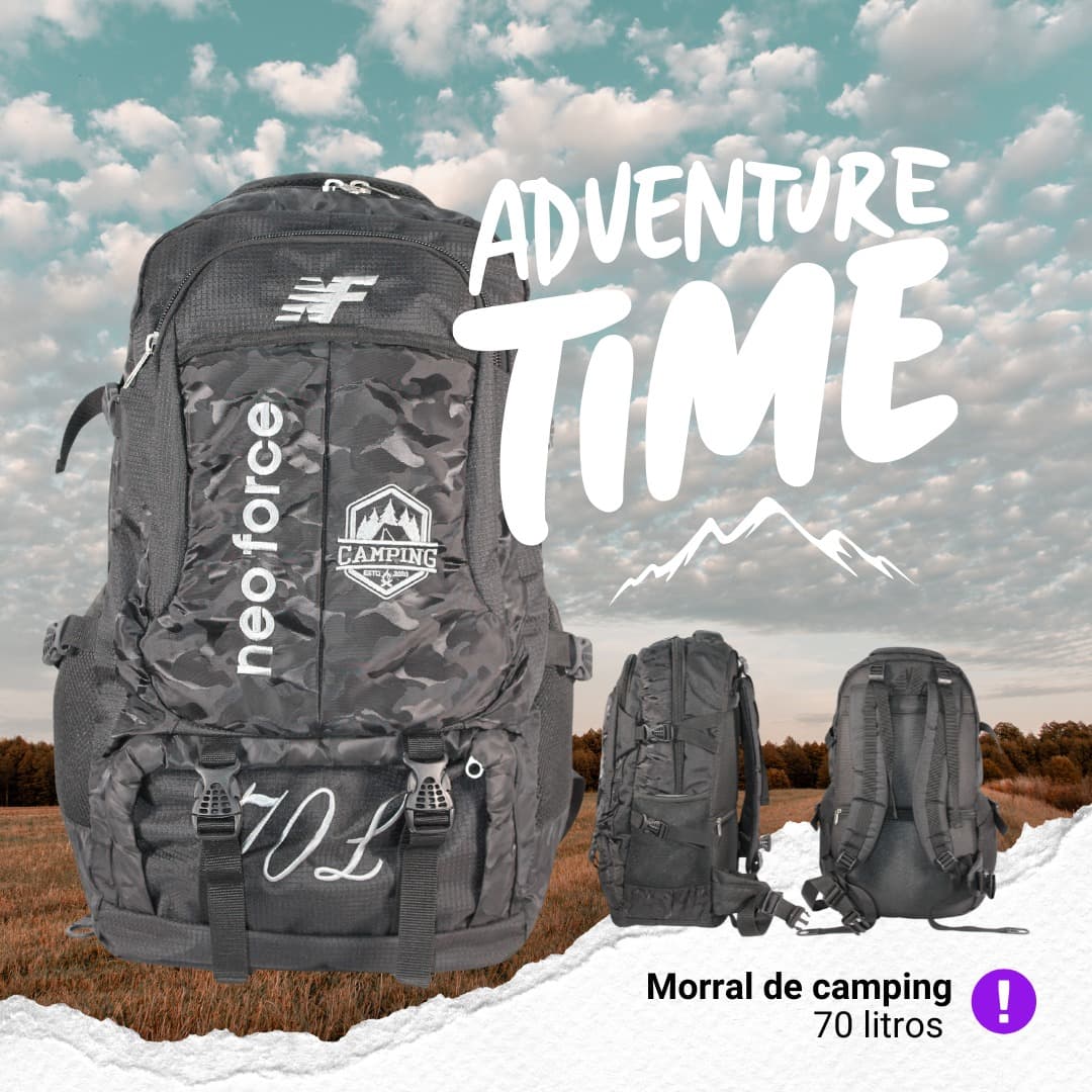 Morral de camping 70 litros