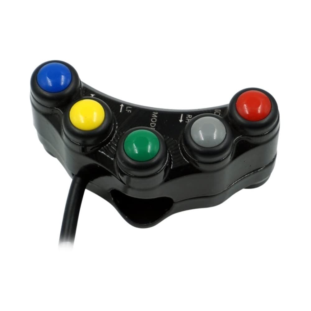 MANDO 7 BOTONES LUCES MOTO RACING LUJOS