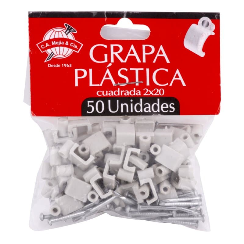 GRAPA PLASTICA COAXIAL x BOLSA