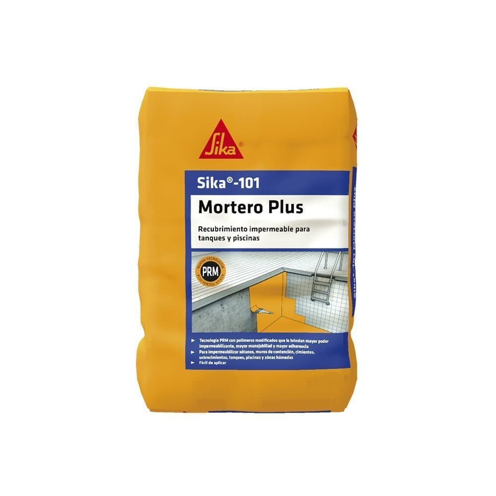 SIKA 101 MORTERO GRIS x 25 Kg, PLUS