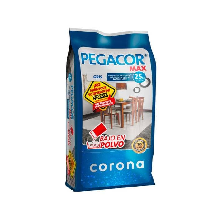 PEGACOR MAX GRIS x 25 Kg, CORONA