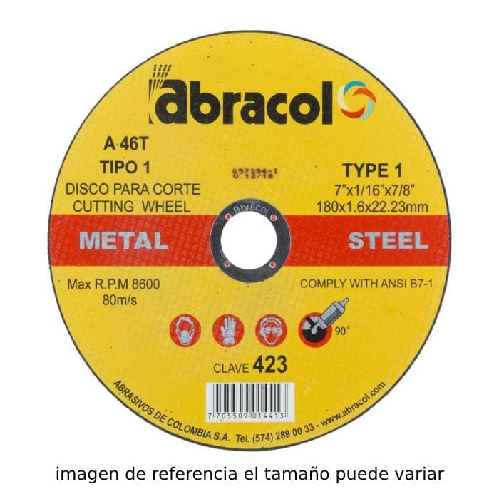 DISCO C/METAL  9" ABRACOL