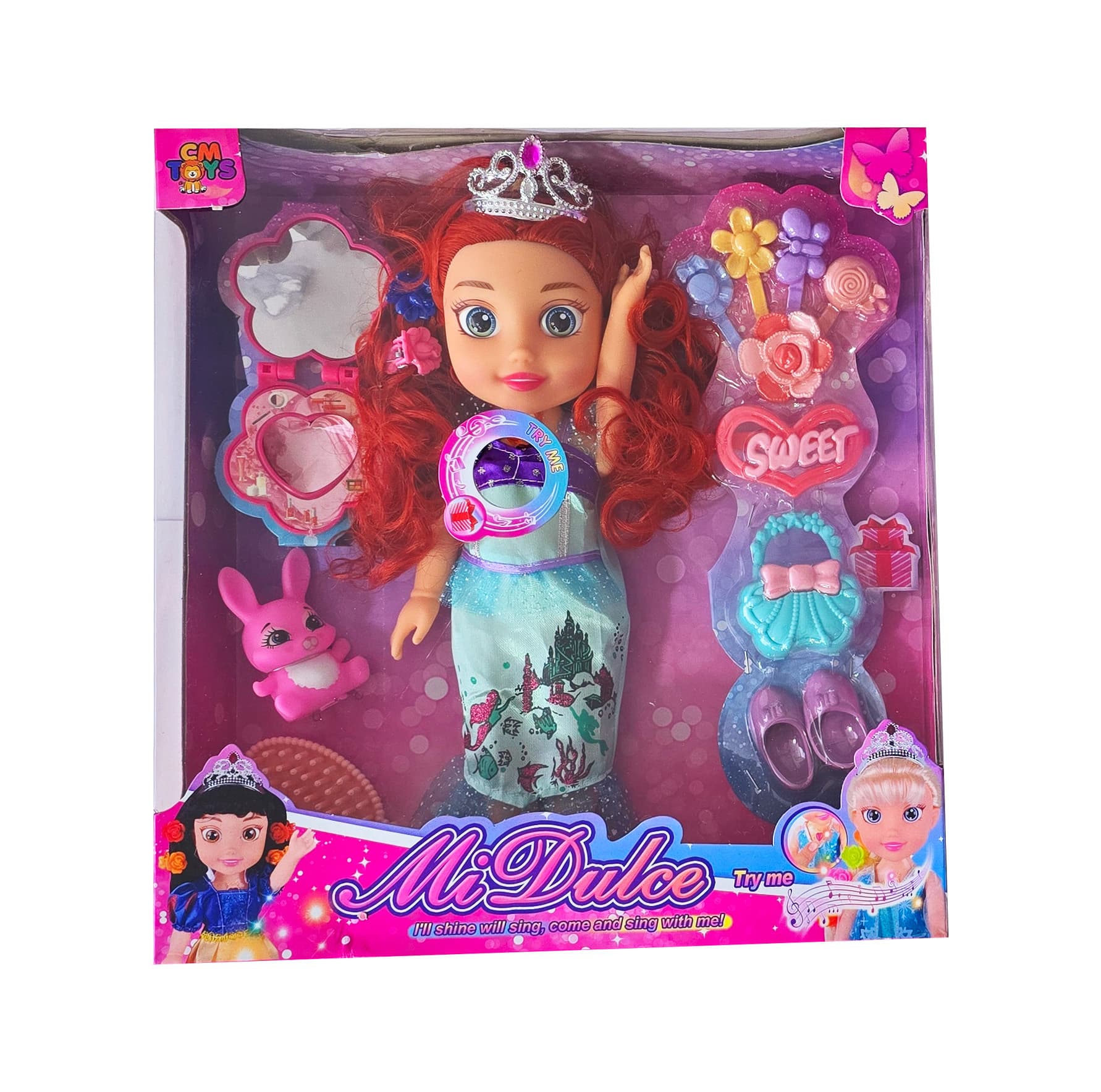 Muñeca Princesa Vestido Azul Cuento