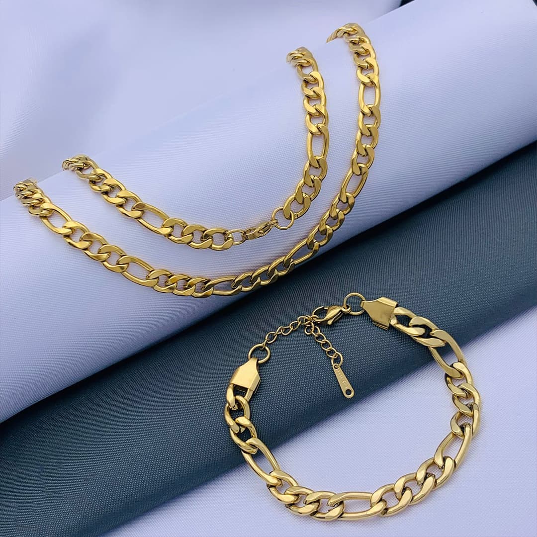 DUO CADENA-PULSERA CARTIER DORADA PLATEA