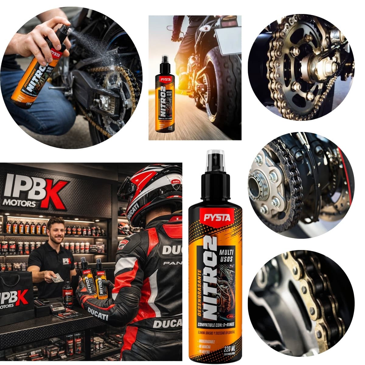 Desengrasante pysta 225ml moto kit arras