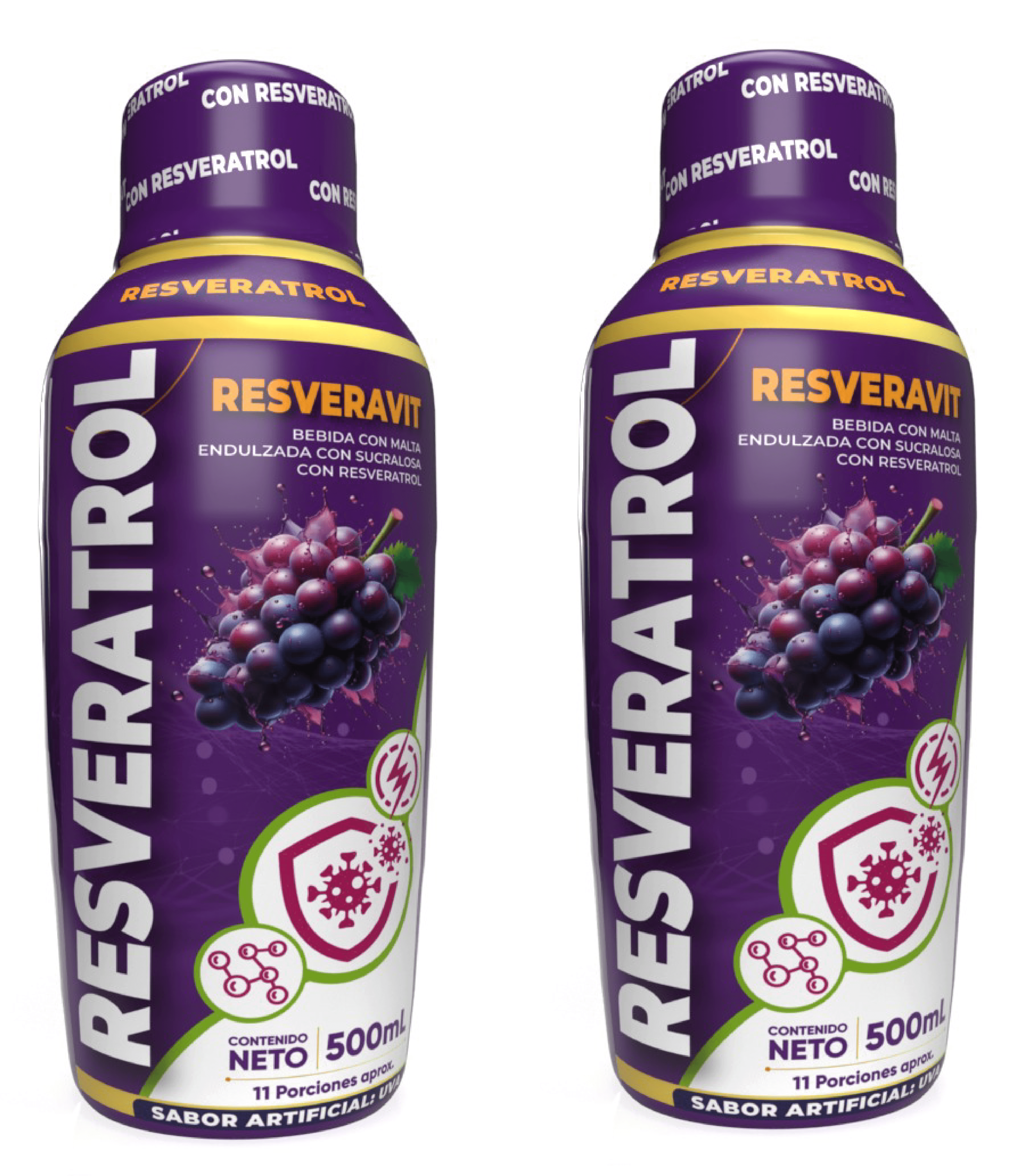 RESVERATROL X 500 ML X 2 UNIDADES