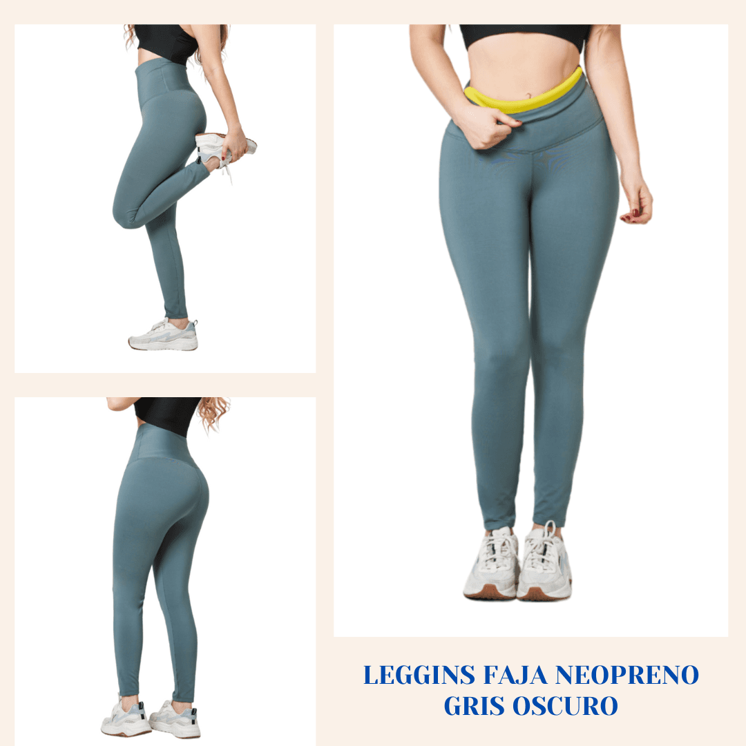 LEGGINS FAJA NEOPRENO COLOR GRIS MEDIO