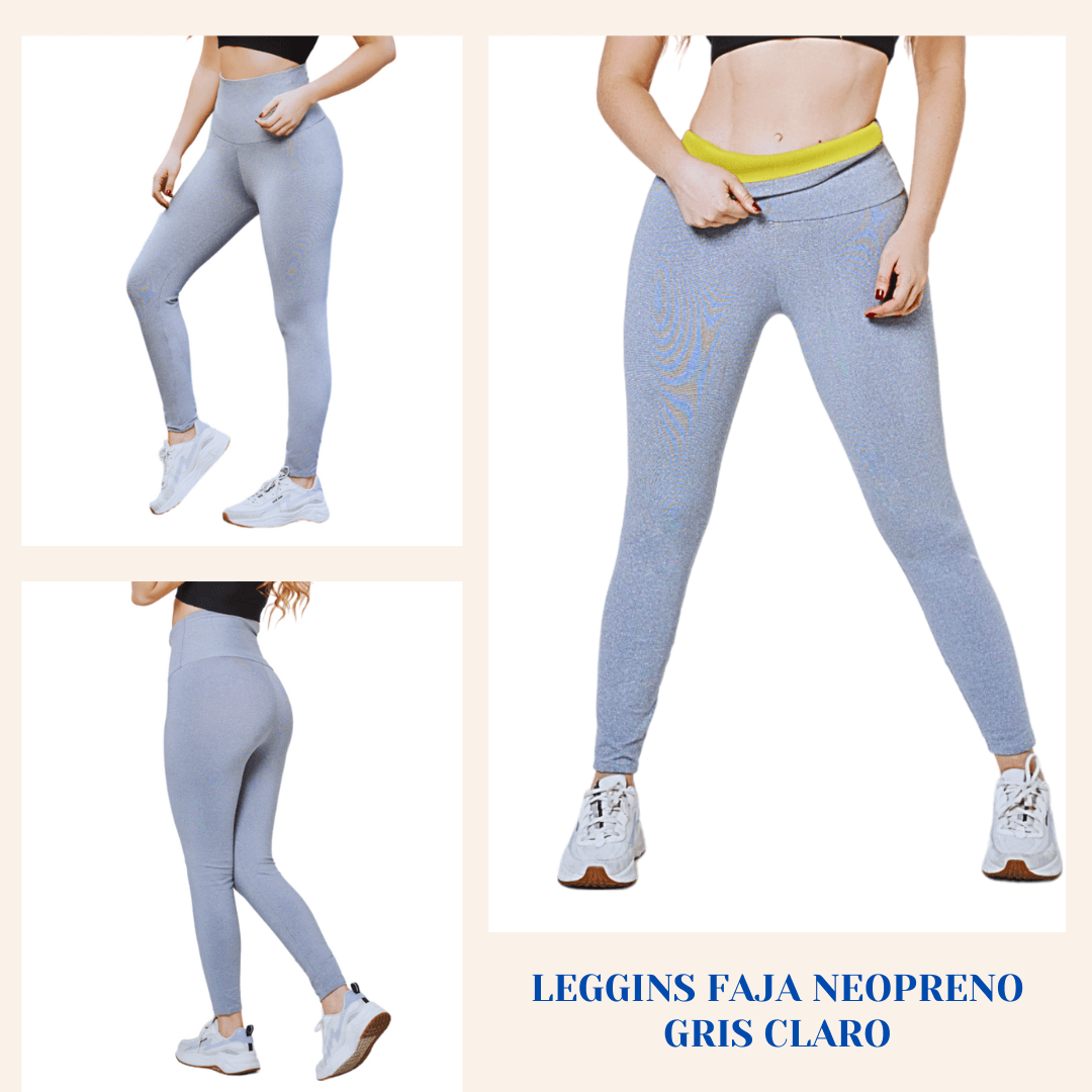 LEGGINS FAJA NEOPRENO COLOR GRIS CLARO