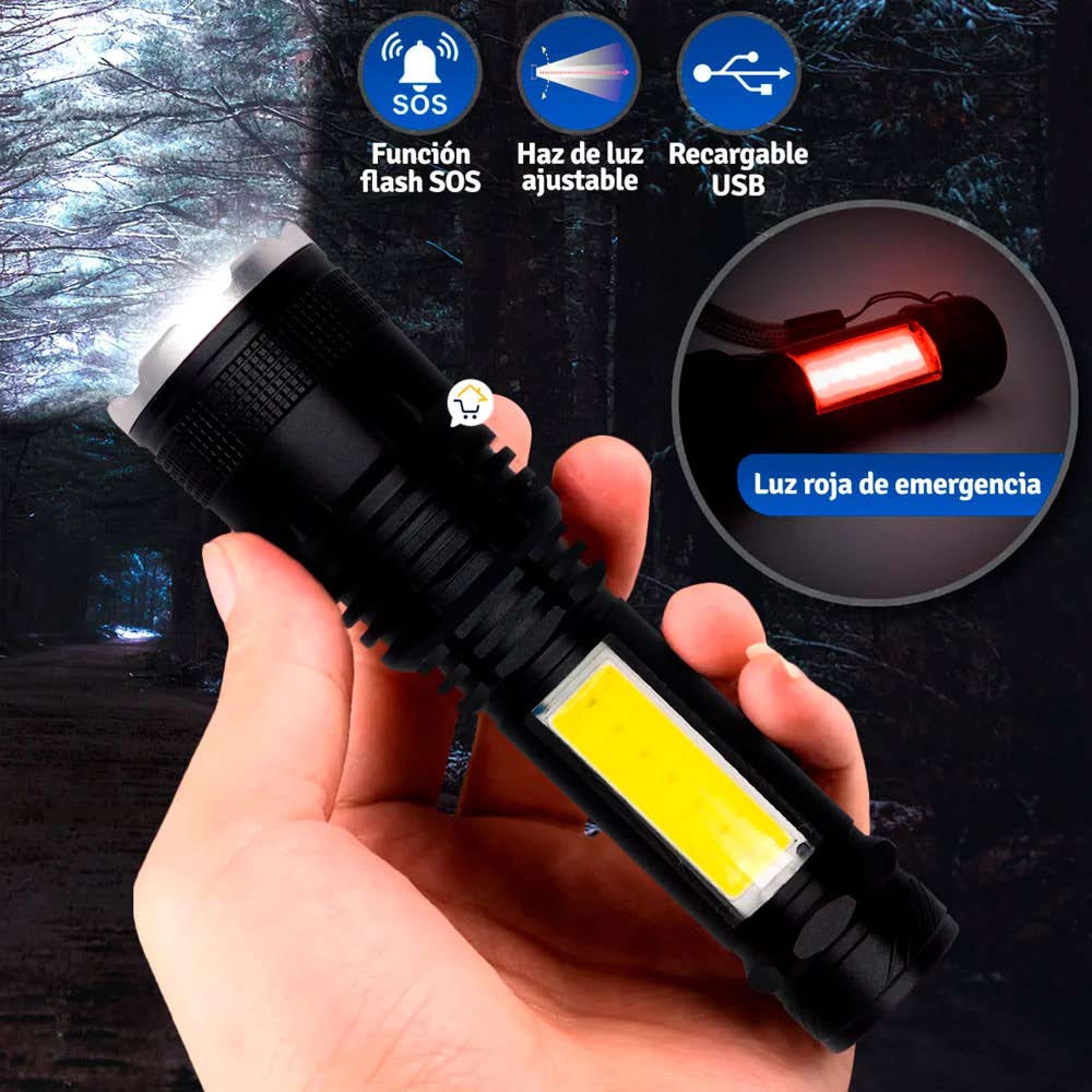 Linterna SWAT recargable metálica