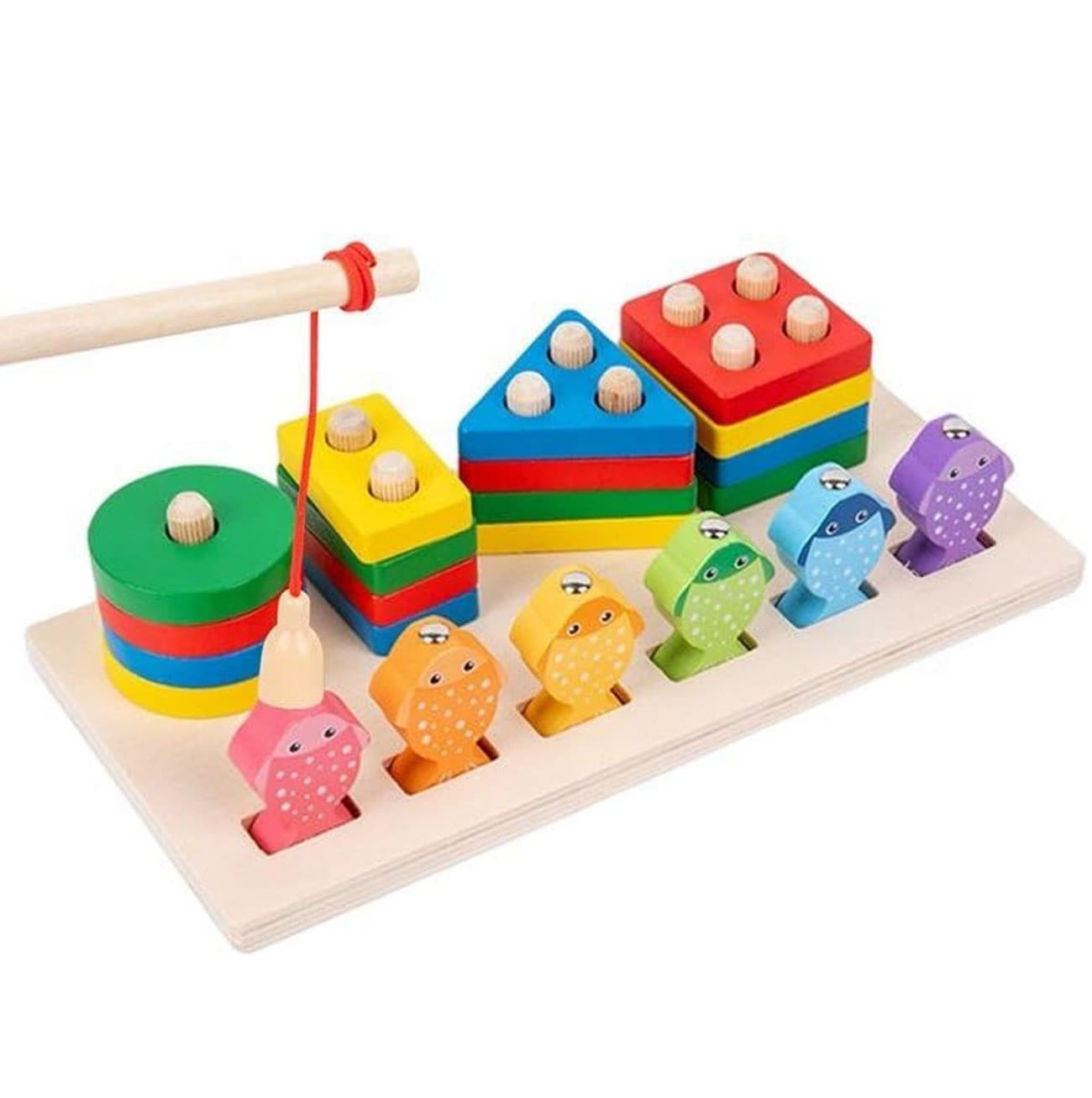 Juego Madera Encastre Y Pesca 2 En 1 Apr