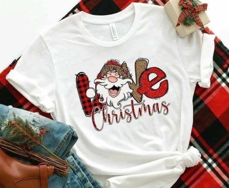 Love Navideño Camiseta Estilo princesa