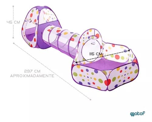 Carpa Infantil Niños Cubo Túnel Alberca