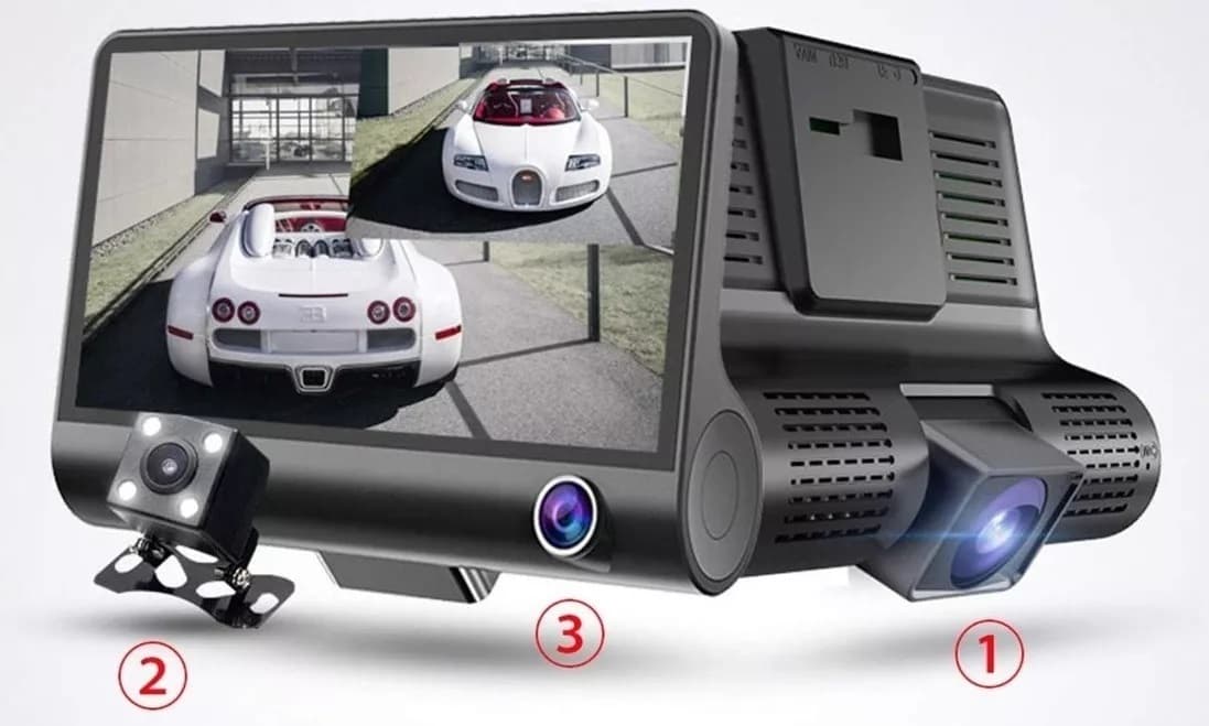 Cámara Dvr Moto Doble Lente Gran Angul
