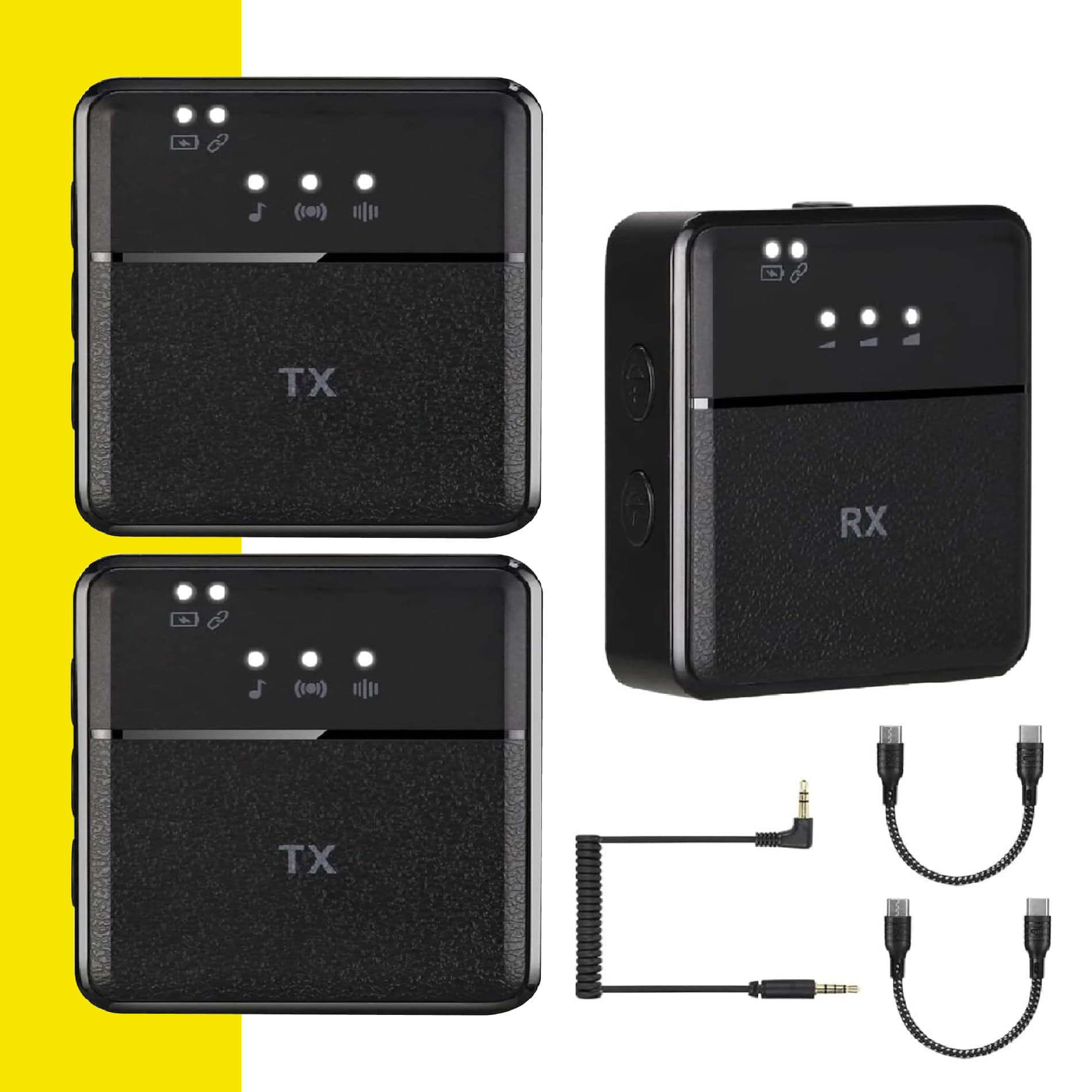 Kit X2 Micrófonos Solapa SX9 Inalambrico