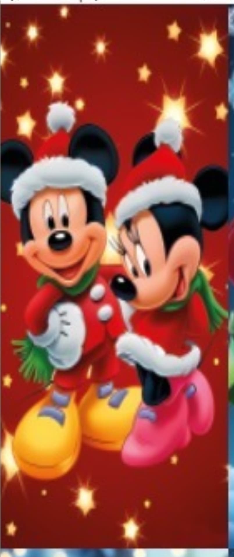 forro puerta minnie y micky navidad