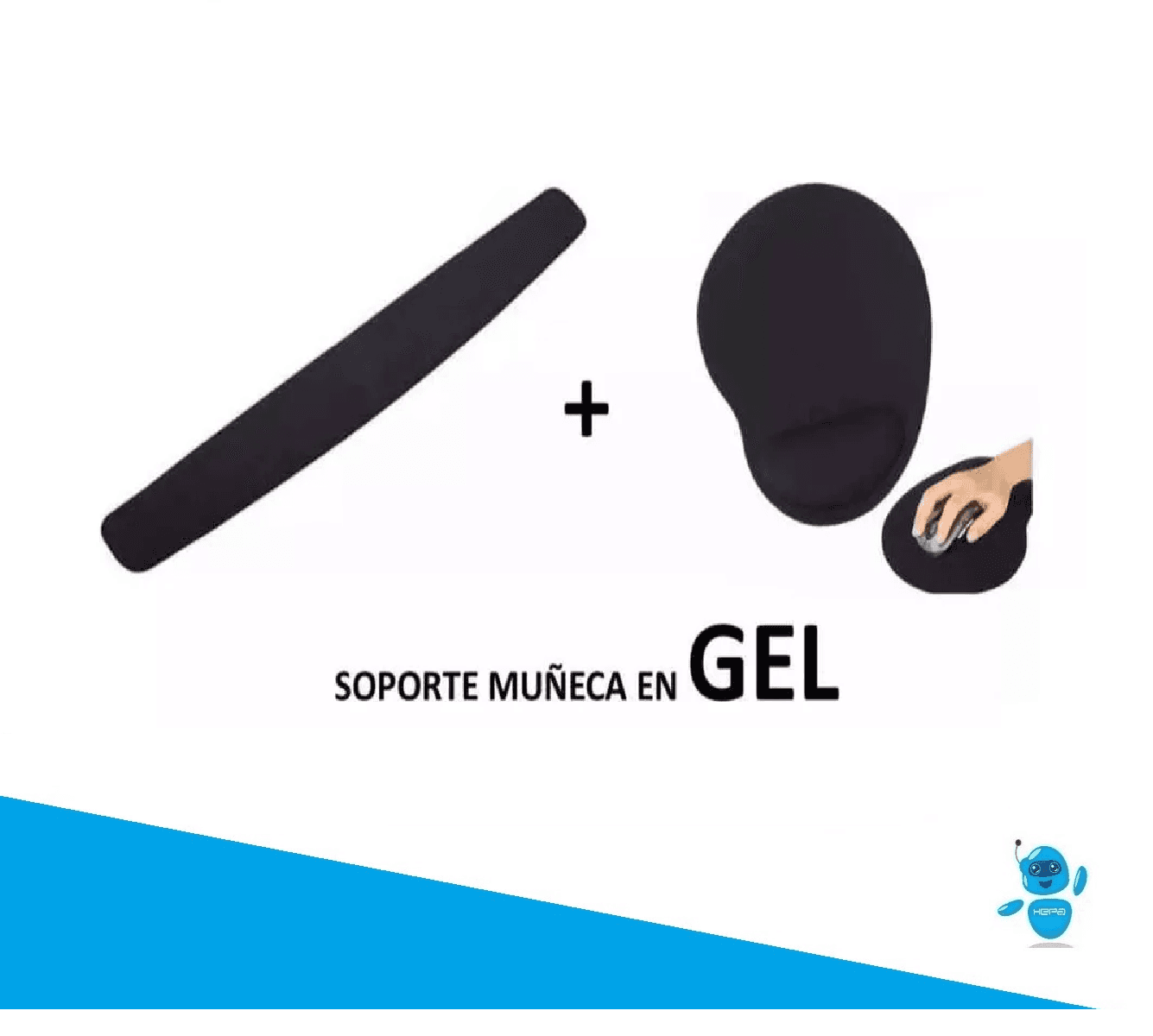 Combo Soporte De Muñeca + Pad Mouse