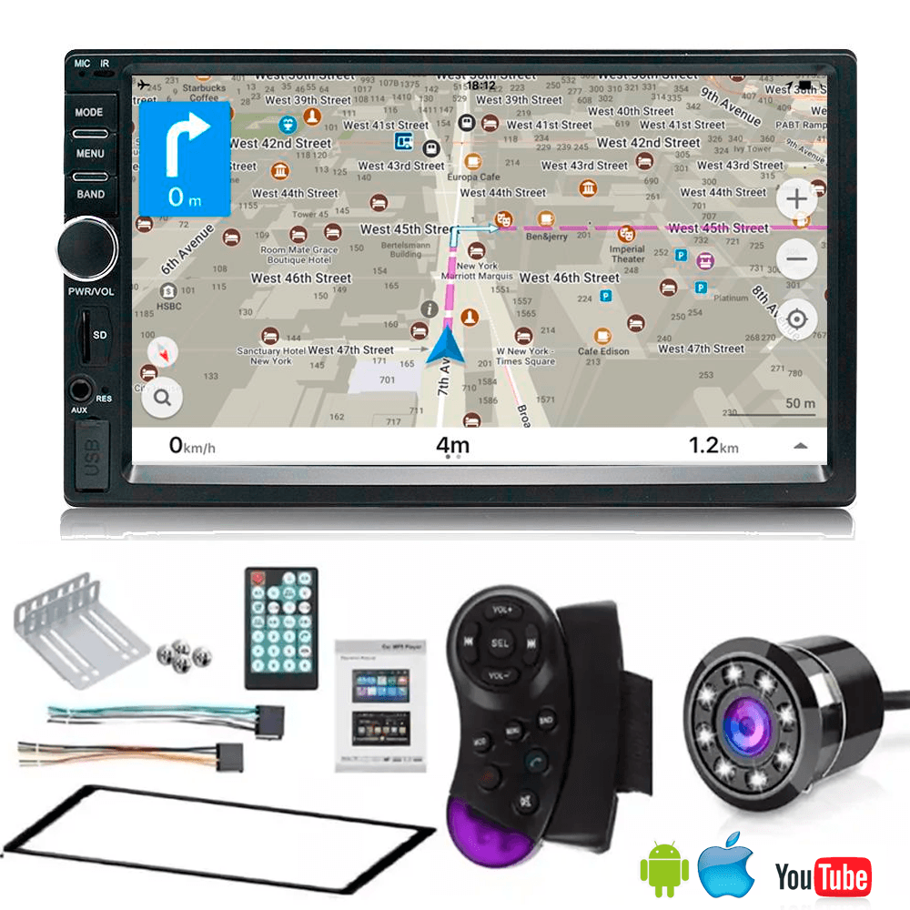 Combo Radio Pantalla Tactil 7" + Camara