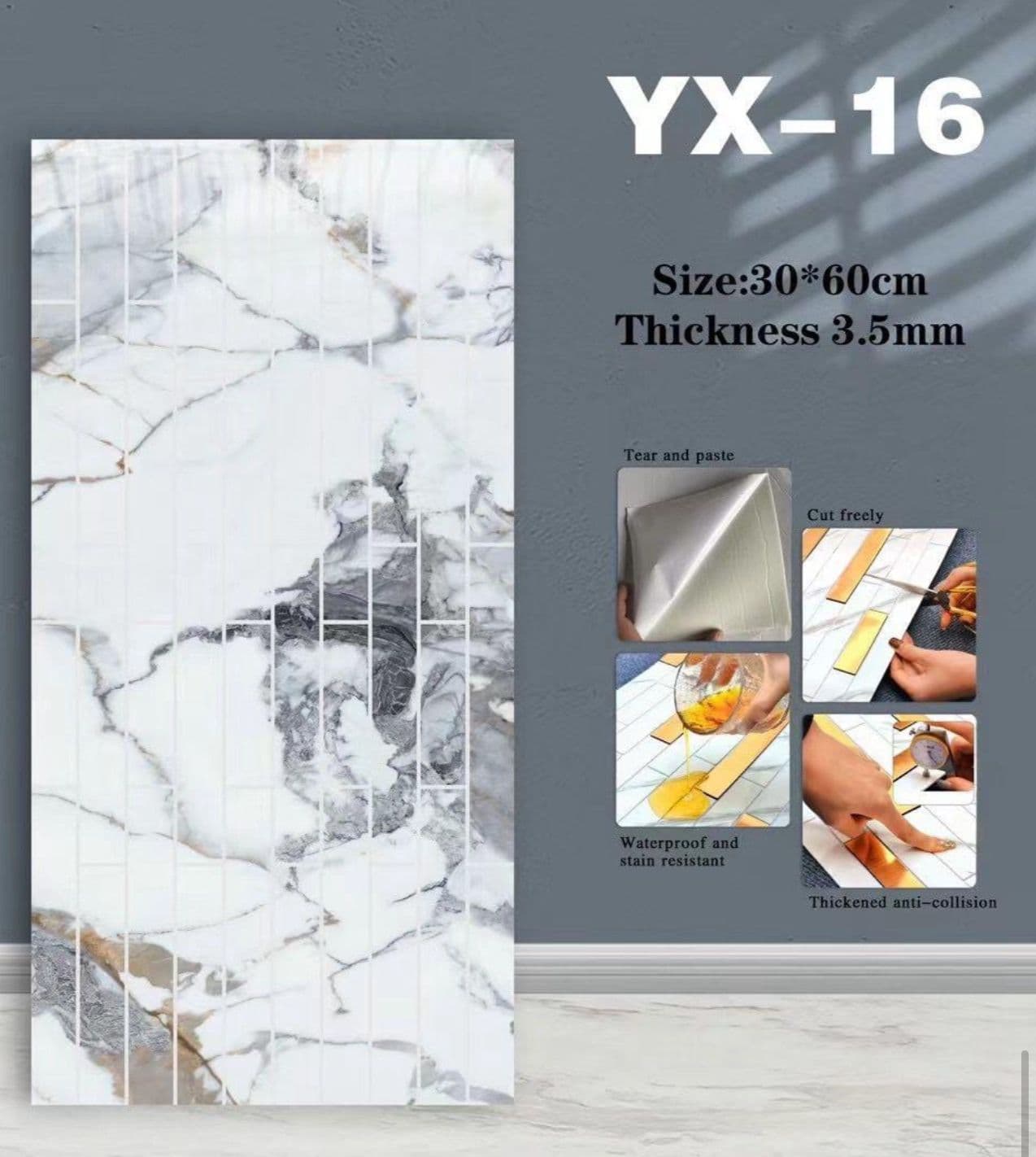 Panel Adhesivo Marmol YX-16 x 10u