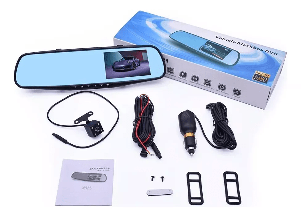 Espejo Retrovisor Doble Cámara DVR