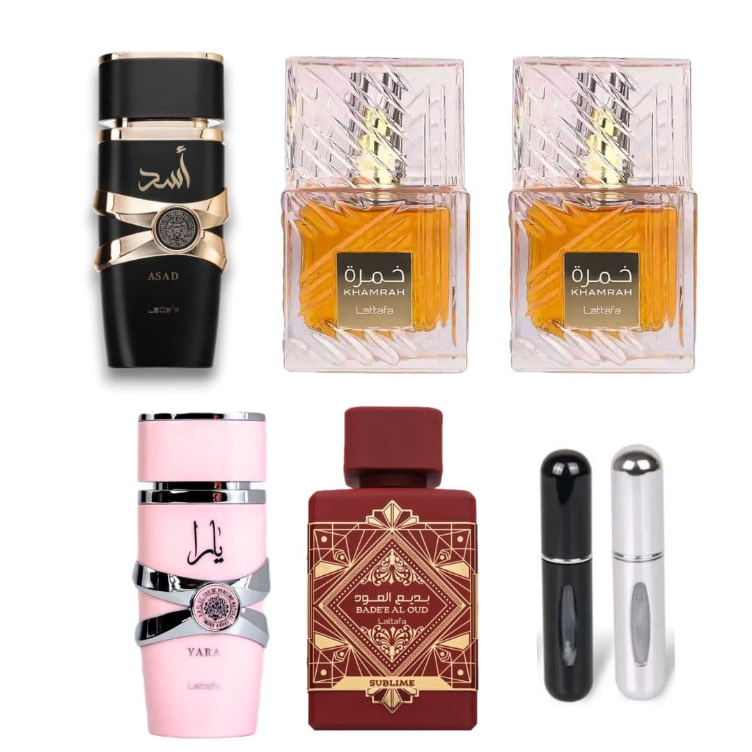 ASAD+2UNID KHAMRAH+YARA+SUBLIME+2PERFUME