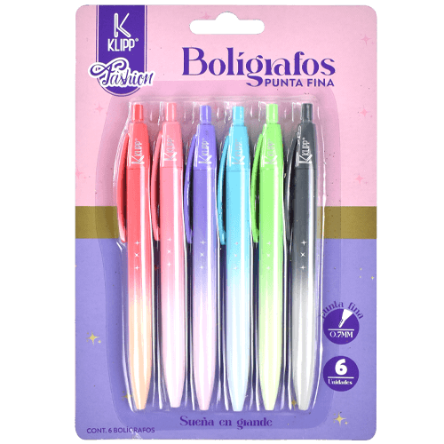 Bolígrafos Klipp Fashion Retráctiles