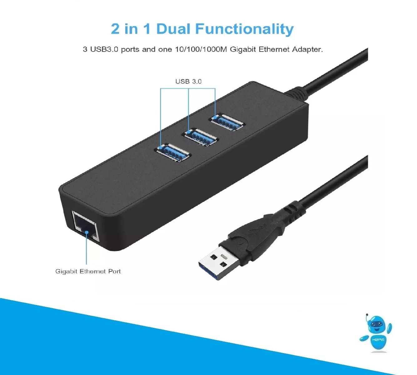 Adaptador / Convertidor Ethernet Red Rj4