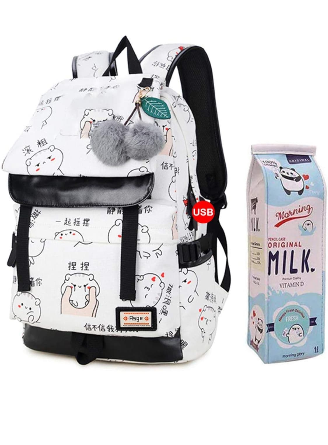 Morral Escolar Kawaii Con Cartuchera