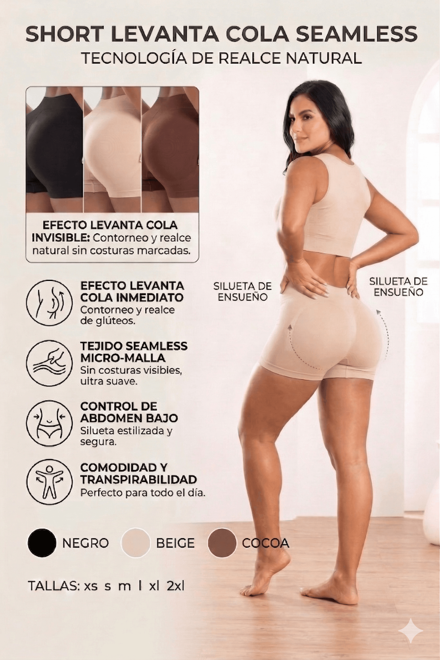 Short Moldeador "Efecto Glúteo Perfecto"