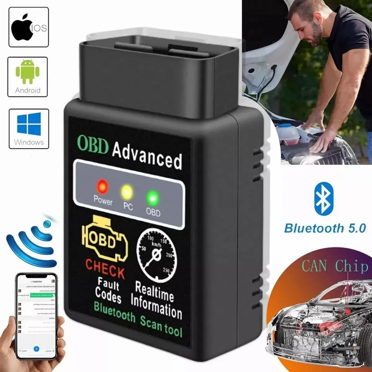 Escaner Automotriz Bluetooth OBDII