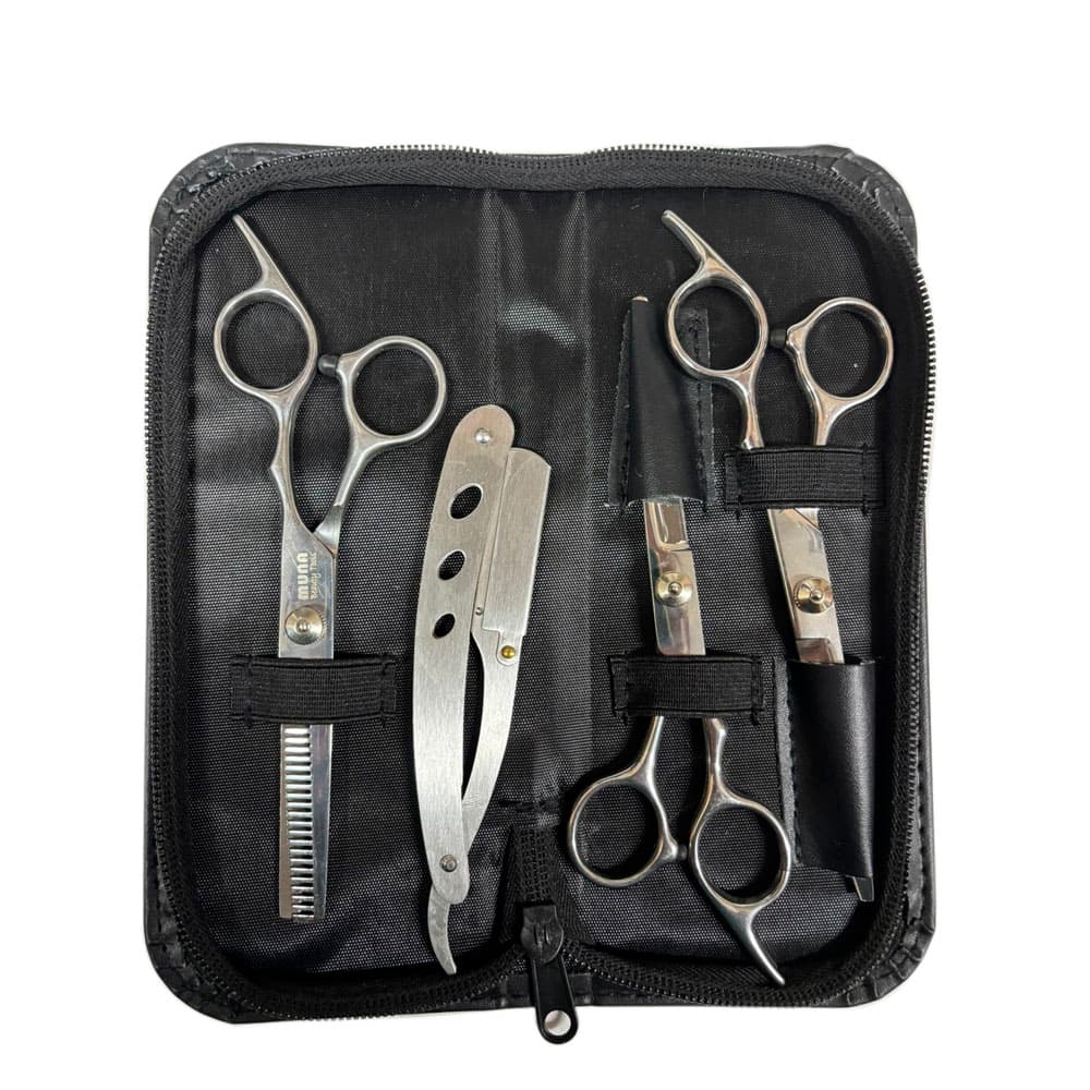Kit Estuche de Barberia Acero Inoxidable