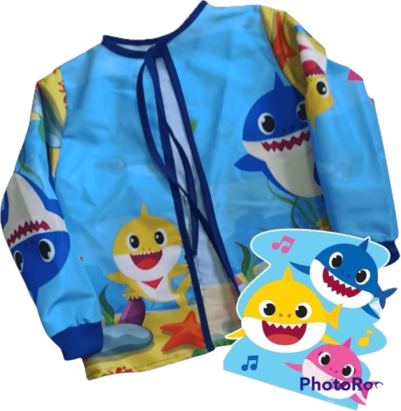 Delantal escolar baby shark niño-niña