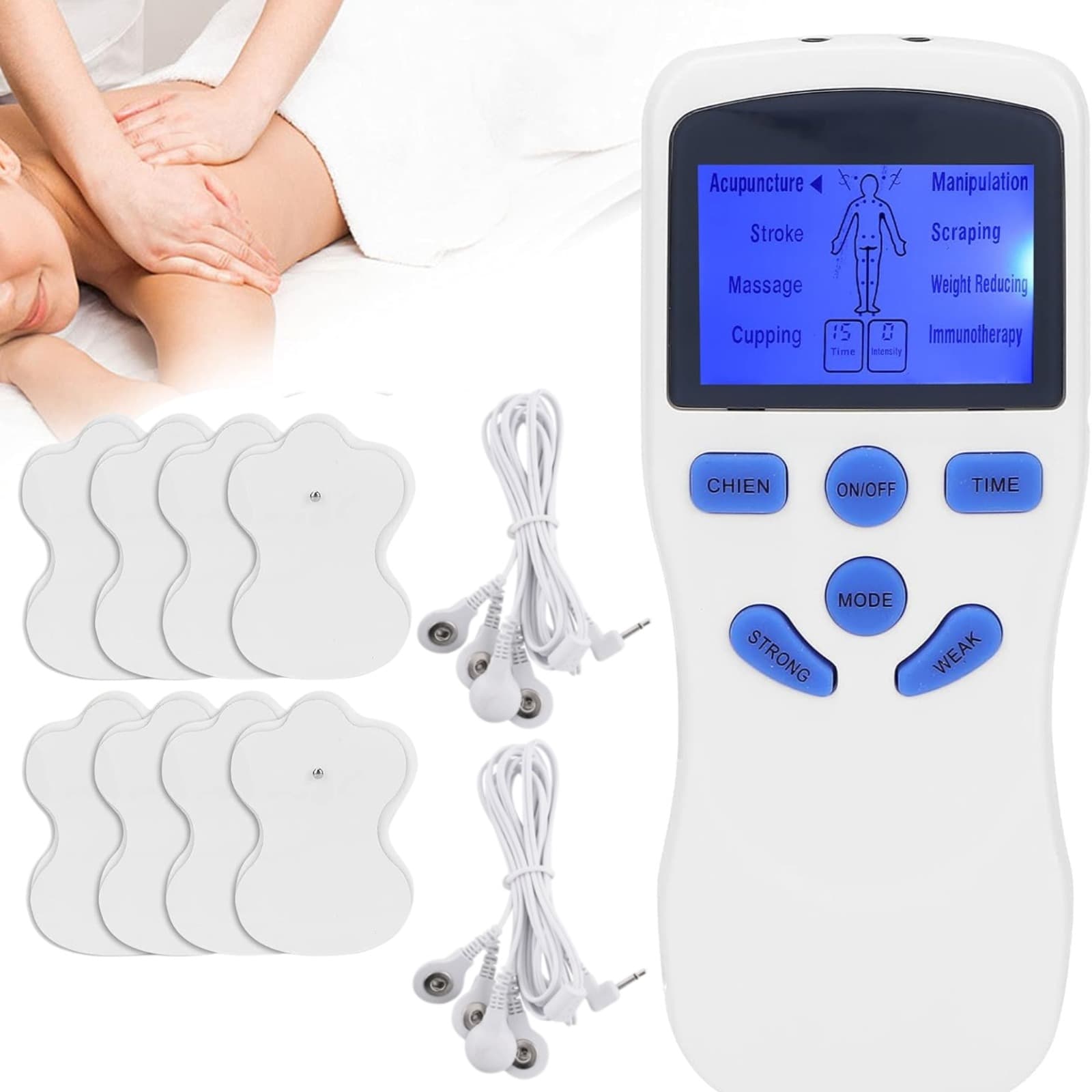 Gimnasia Pasiva 8 electrodos Recargable
