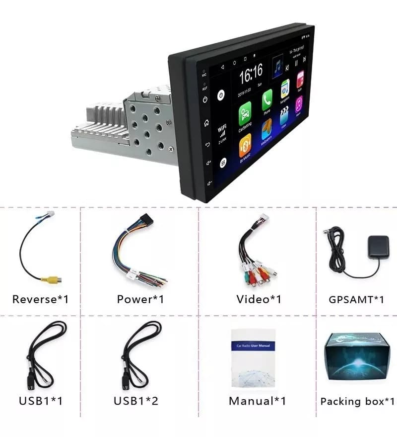 Radio Android 1 Din 7" 4 Ram+64GB