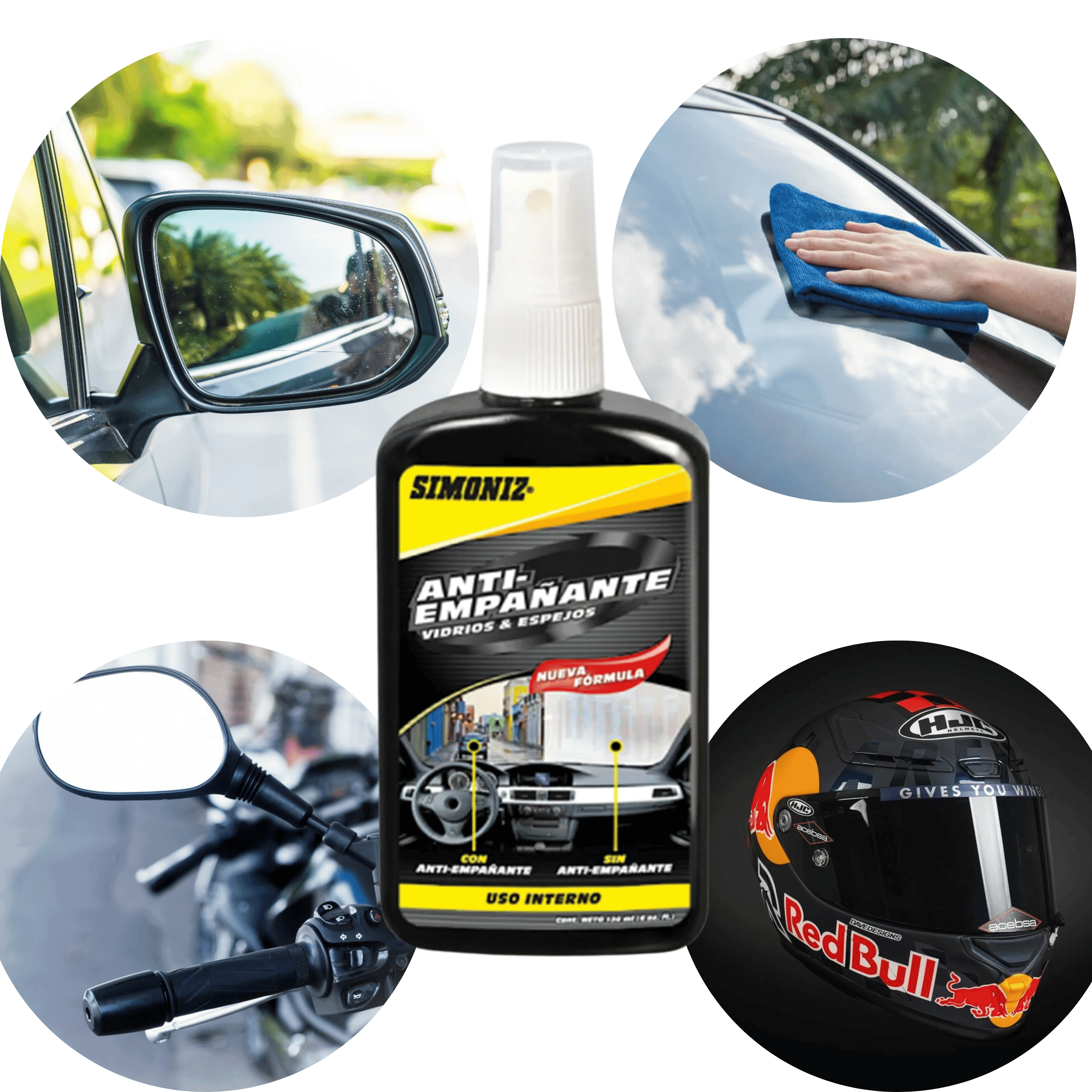 Antiempañante simoniz moto carro cristal