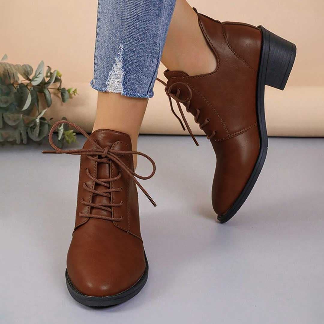 Botines de Dama con Tacón bajo Tendencia