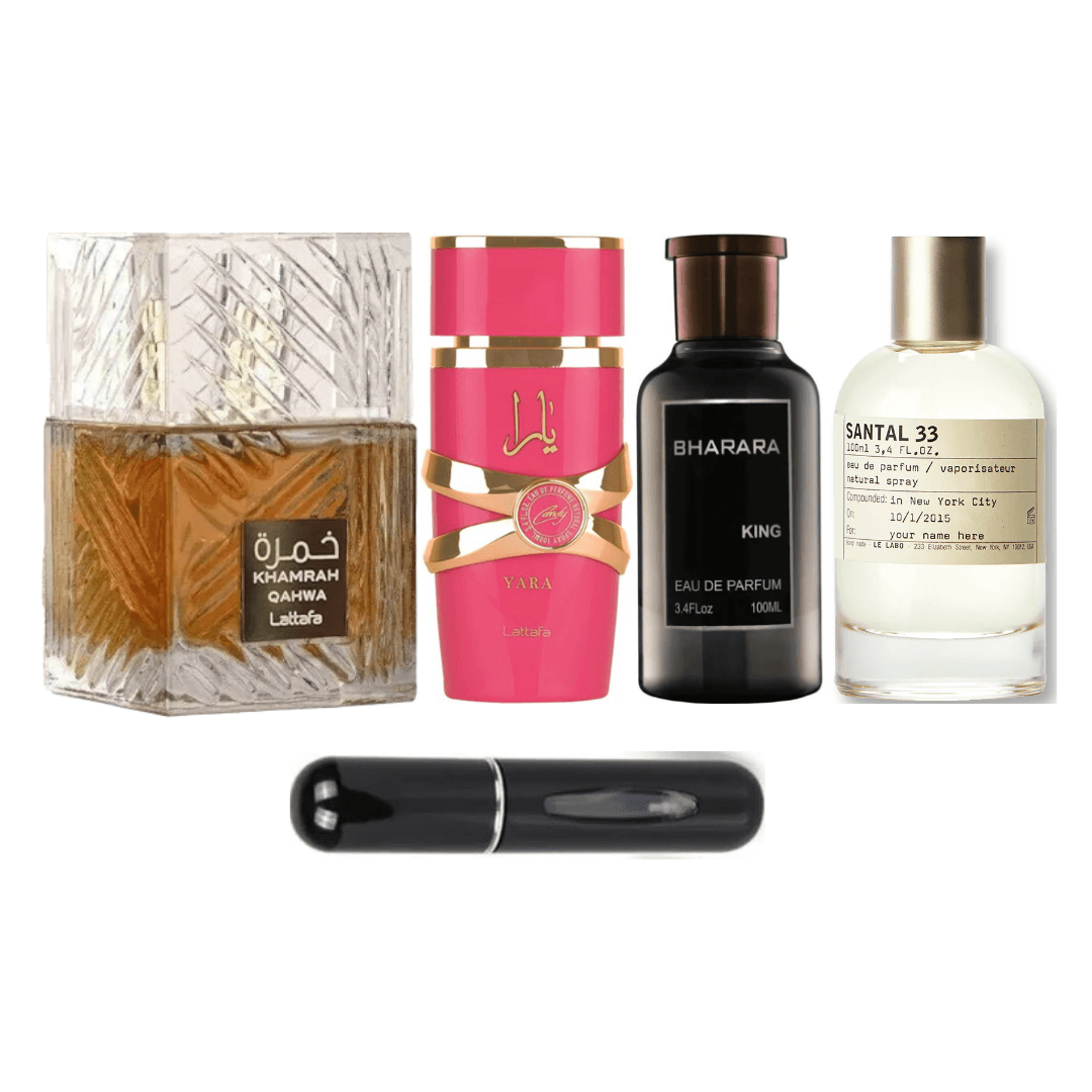 KHAMQAHWA+YARACANDY+BHARARA+SANTAL+PERFU