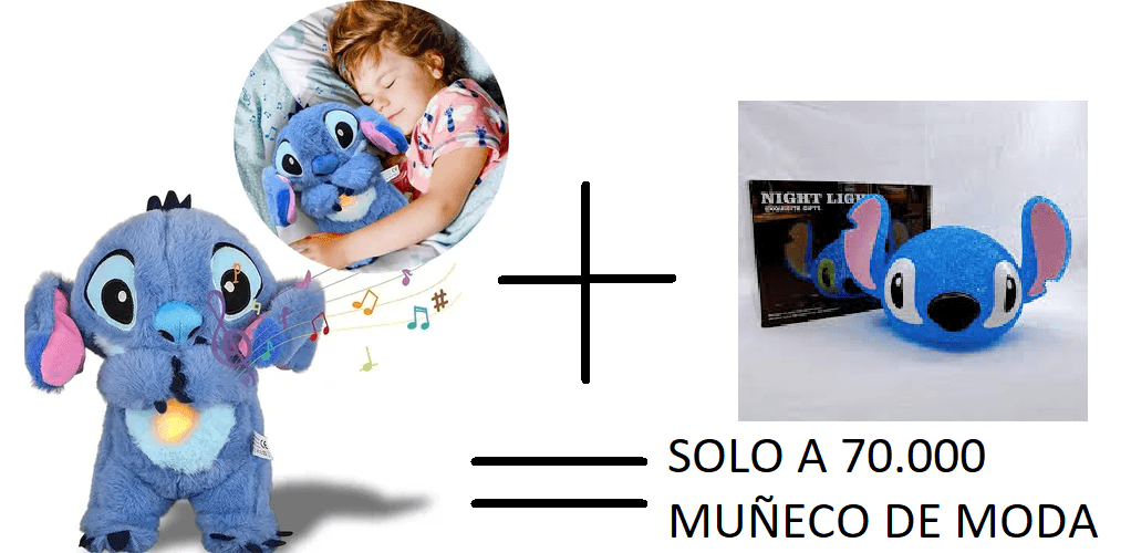 Super Combo STITCH RESPIRA Y LAMPARA