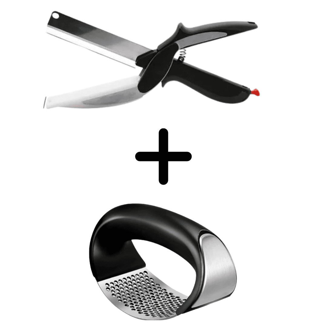 Combo Tijeras cocina + Triturador de ajo