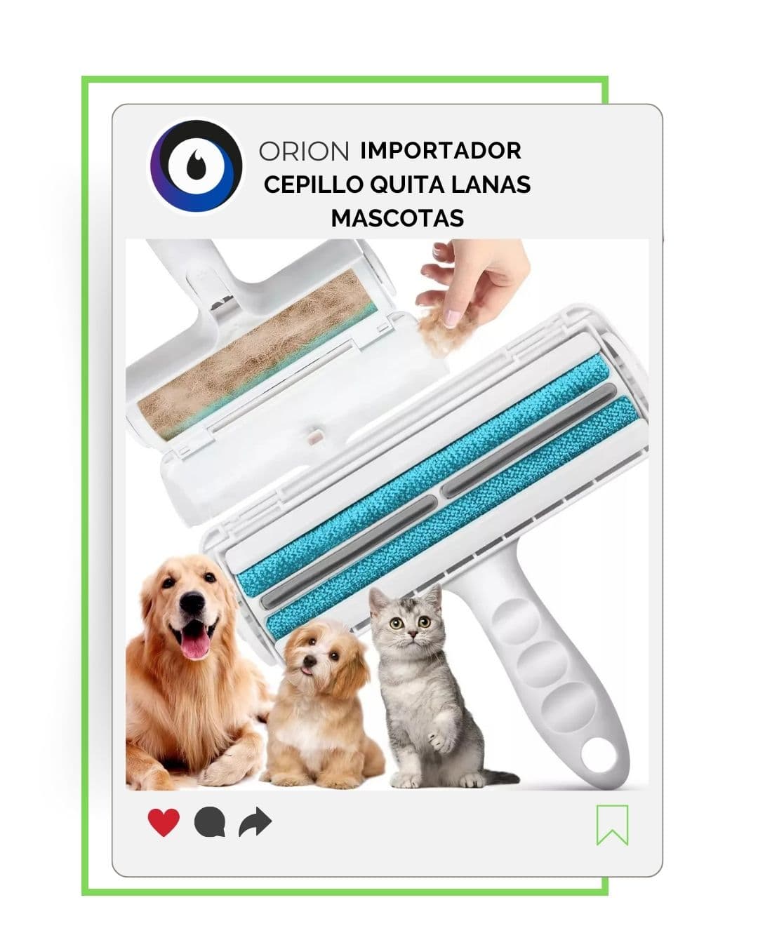 CEPILLO QUITA LANAS MASCOTAS