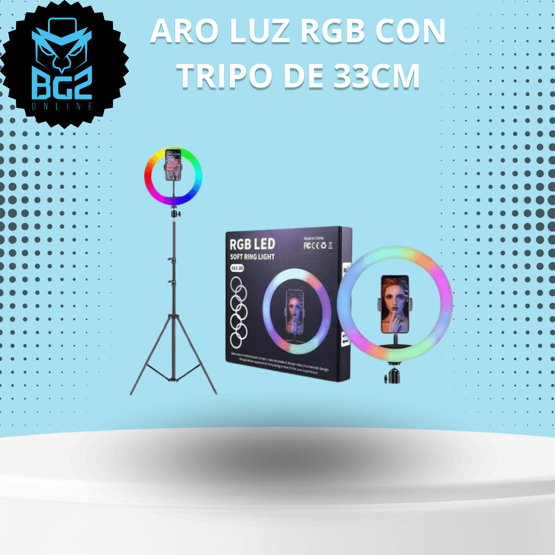 ARO LUZ RGB CON TRIPODE 33CM