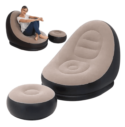 SILLON INFLABLE CON REPOSAPIES