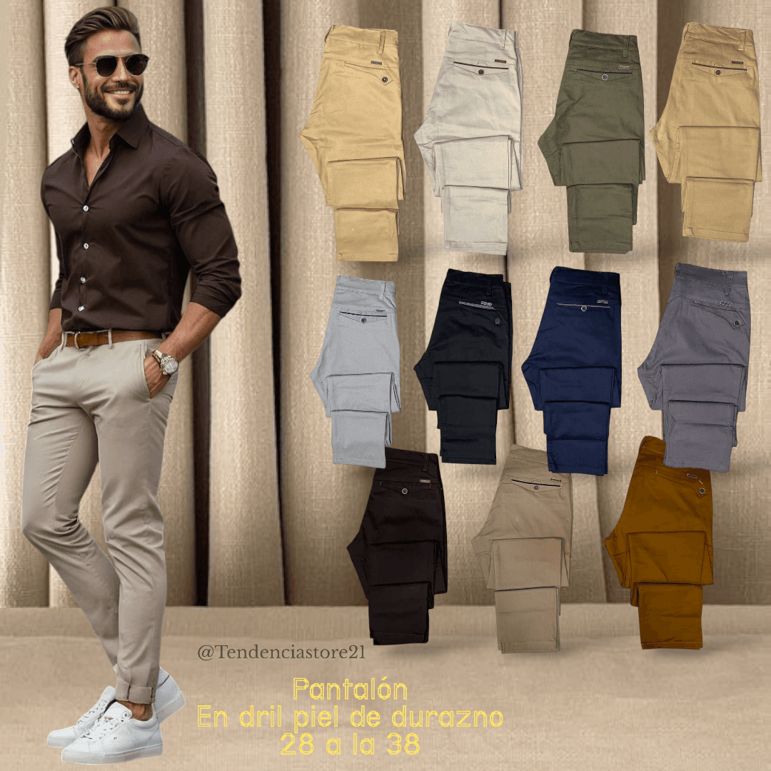 Pantalón en dril piel de durazno ref BL